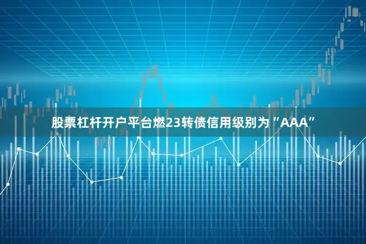 股票杠杆开户平台燃23转债信用级别为“AAA”